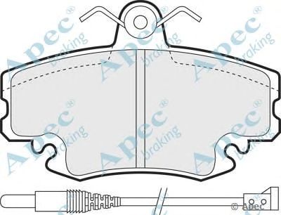 APEC BRAKING pad810 -  Комплект тормозных колодок, дисковый тормоз